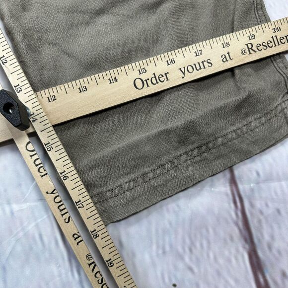 Sanctuary Linen Cargo Pants Womens Small Gray Cropped Capri Made USA 08S1165 - Picture 8 of 10